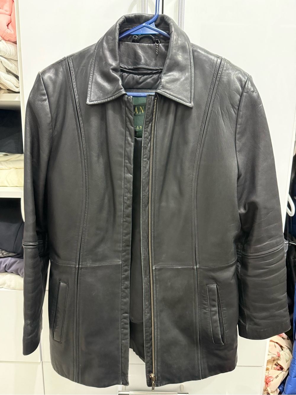 Danier Woman’s Black Leather Jacket - xs